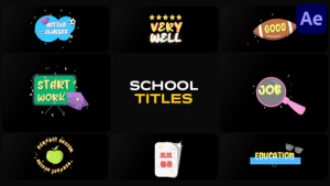 Videohive School Titles for After Effects 54135406 Titles template preview