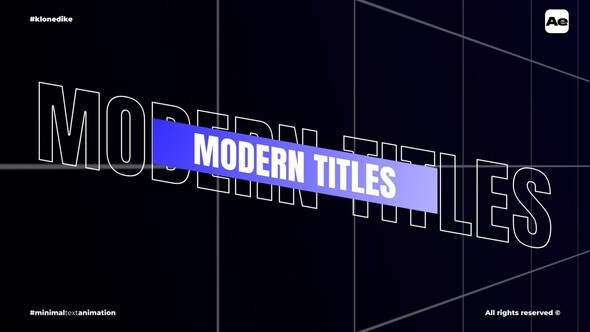 Videohive Minimal Text Animation 59897622 Titles template preview