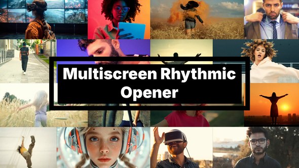 Videohive Multiscreen Rhythmic Opener Openers template preview