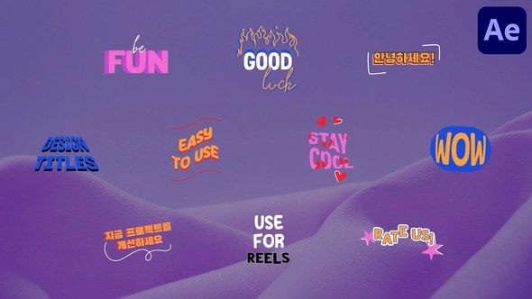 Videohive Creative Design Titles for After Effects Titles template preview