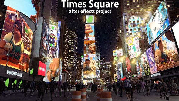 Videohive Times Square Video Displays template preview