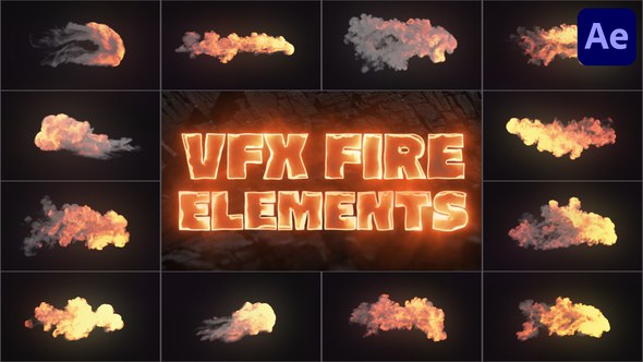 Videohive VFX Fire Elements for After Effects 51093200 Elements template preview