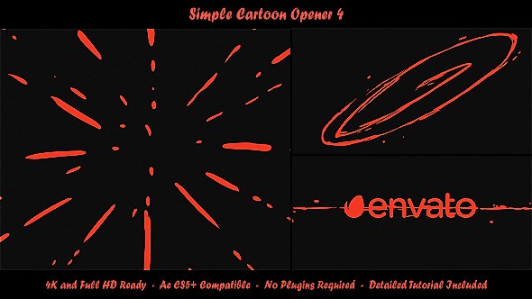 Videohive Simple Cartoon Opener 4 Logo Stings template preview