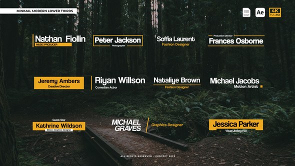 Videohive Minimalist Modern Lower Thirds - 4K Titles template preview