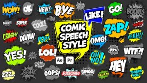 Videohive Comic Speech Style Titles template preview
