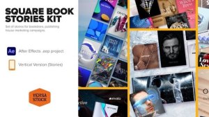 Videohive Vertical Square Book Marketing Stories Product Promo template preview