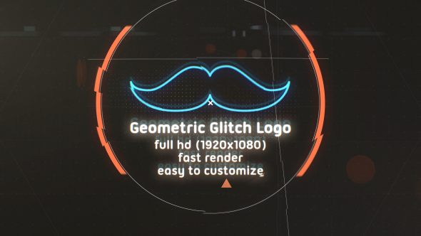 Videohive Geometric Glitch Intro Logo Stings template preview