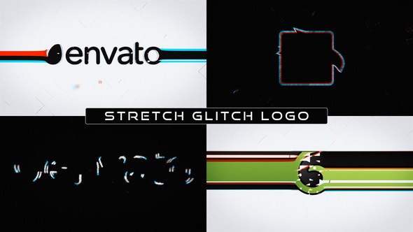 Videohive Stretch Glitch Logo Logo Stings template preview