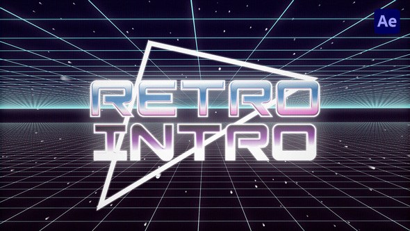 Videohive 80s Retro Gaming Intro Title Titles template preview