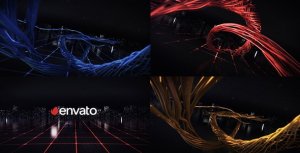 Videohive Digital Wire Ribbon Logo Reveals Logo Stings template preview