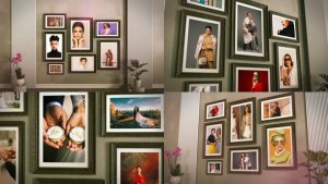 Videohive 3D Photo Slideshow | Wall Gallery Video Displays template preview