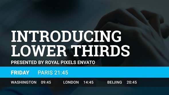 Lower Thirds Video Displays template preview