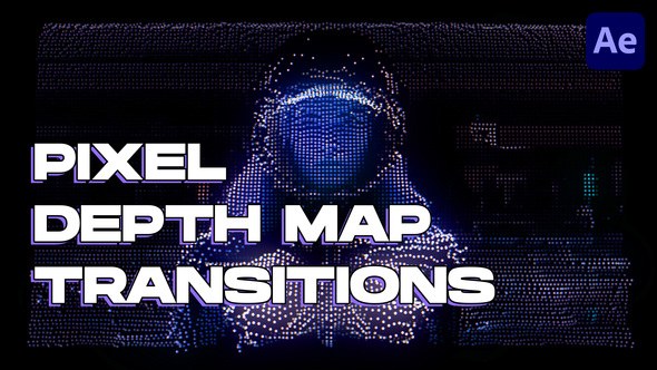 Videohive Pixel Depth Map Transitions | After Effects Elements template preview
