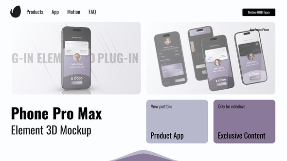 Videohive Black White App Promo Product Promo template preview