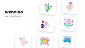 Videohive Wedding - Cartoon Design Elements template preview