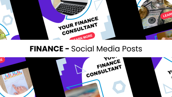 Videohive Finance - Social Media Posts Elements template preview