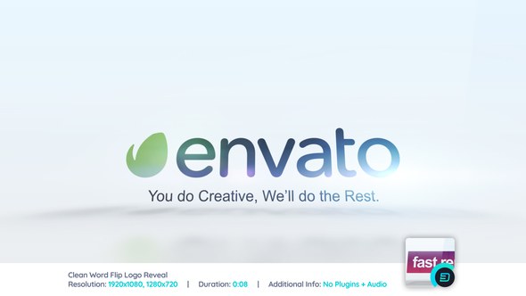 Videohive Clean Word Flip Logo Reveal Logo Stings template preview