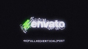 Videohive CRT Glitch Reveal Logo Stings template preview