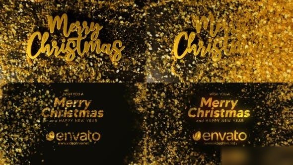 Videohive Golden Snow logo reveal Logo Stings template preview