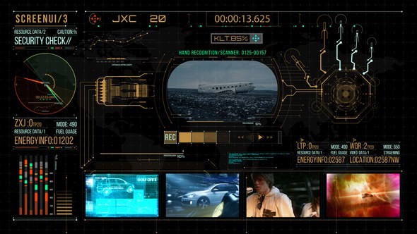 Videohive HUD700 Screen Info 3 Elements template preview