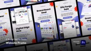 Social Media Reels Website Promo Premiere Pro Templates Premiere Pro template preview