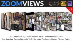 Videohive Zoom Views: Online Video Conferencing Toolkit Elements template preview