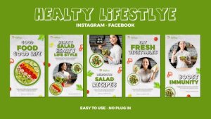 Videohive Healty Lifestlye Instagram Stories Openers template preview