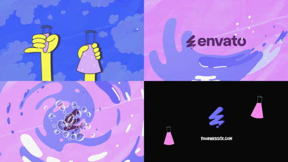 Videohive Liquid Explosion Chemical Reaction Logo for After Effects Logo Stings template preview