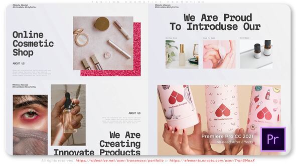Fashion Cosmetics Promotion Premiere Pro template preview