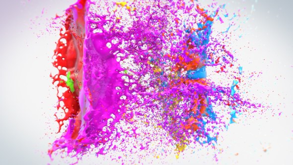 Colorful Splash Logo Video Displays template preview