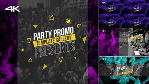 Party Promo Video Displays template preview