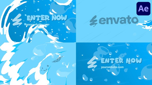 Videohive Liquid Sea Bubbles Logo for After Effects Logo Stings template preview