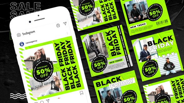 Videohive Black Friday Sale Instagram Promo 41765294 Product Promo template preview