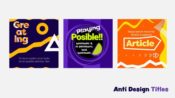 Videohive Anti-design Titles Titles template preview