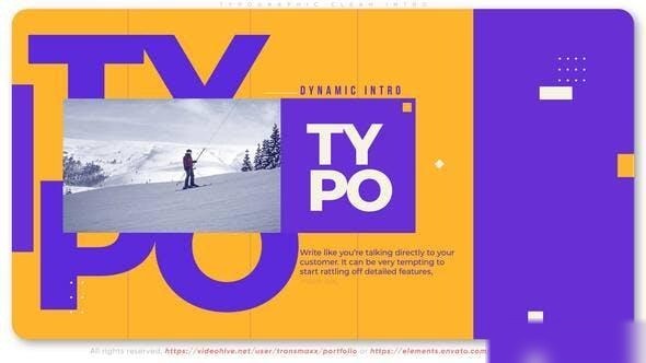 Videohive Typographic Clean Intro 36027976 Openers template preview
