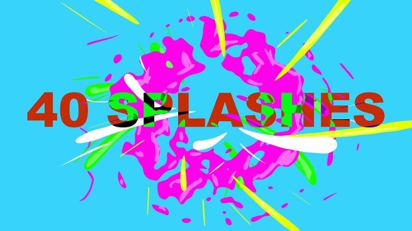 Videohive 40 Animated Splashes Elements template preview