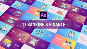 Banking and Finance - Flat Animation Video Displays template preview