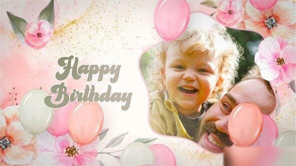 Videohive Happy WaterColor Slideshow Openers template preview