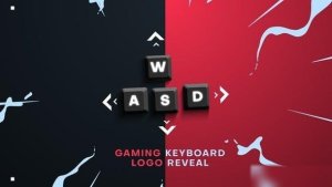 Videohive PC Gaming Keyboard Logo Reveal Logo Stings template preview