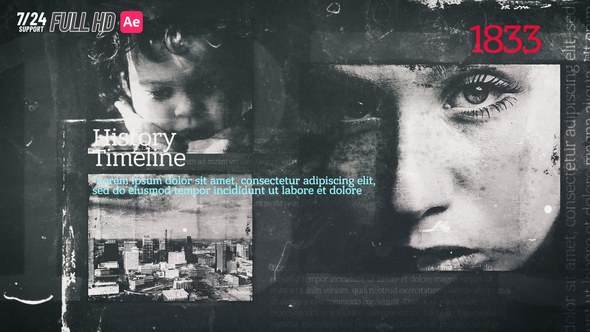 Videohive History Timeline 47928564 Video Displays template preview