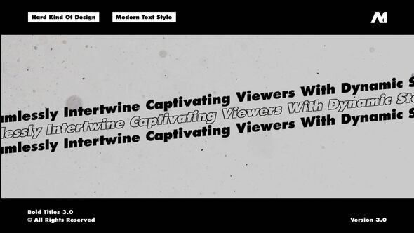 Videohive Bold Titles 3.0 | After Effects Titles template preview