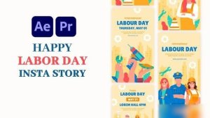 Videohive Happy Labor Day Instagram Story Elements template preview