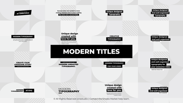 Videohive Modern Titles 44287700 Titles template preview