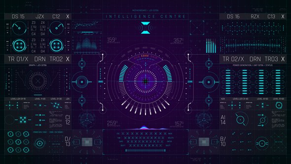 Videohive HUD PRO Intelligence Centre Elements template preview