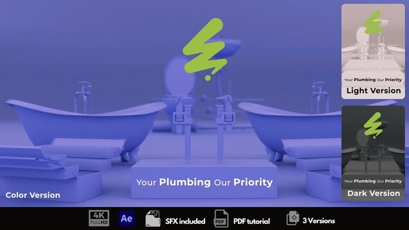 Videohive Plumbing Solutions Intro Logo Stings template preview