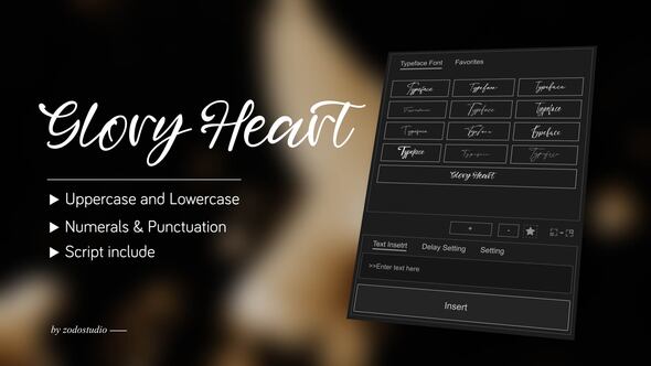 Videohive Animated Typeface - Glory Heart Titles template preview