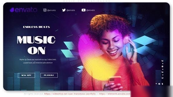Videohive Music Podcast Promo Openers template preview