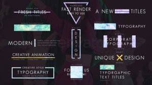 Videohive Holographic Materials Pack Titles template preview