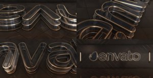 Videohive Elegant Glass and Gold Logo Reveal Logo Stings template preview
