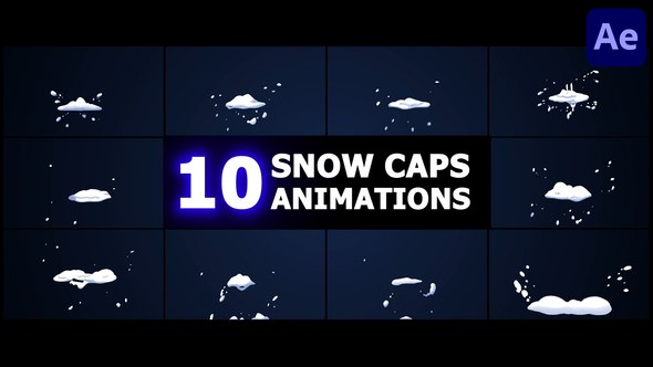 Videohive Snow Caps Animations | After Effects Elements template preview
